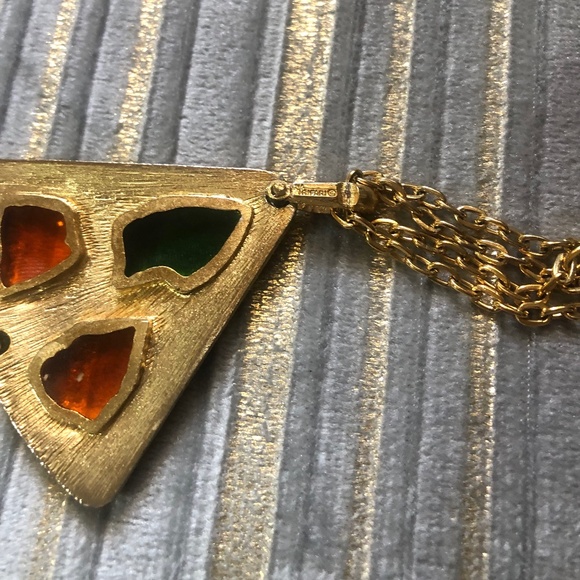 TRIFARI GOLD TONE GLASS CHAIN NECKLACE $650 - Picture 5 of 13